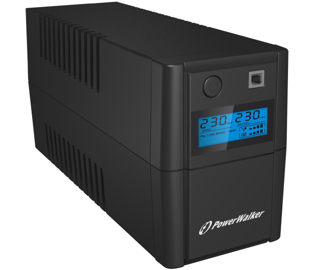 UPS POWER WALKER 650VA 2X230V PL OUT USB LCD - 208709 - zdjęcie 2